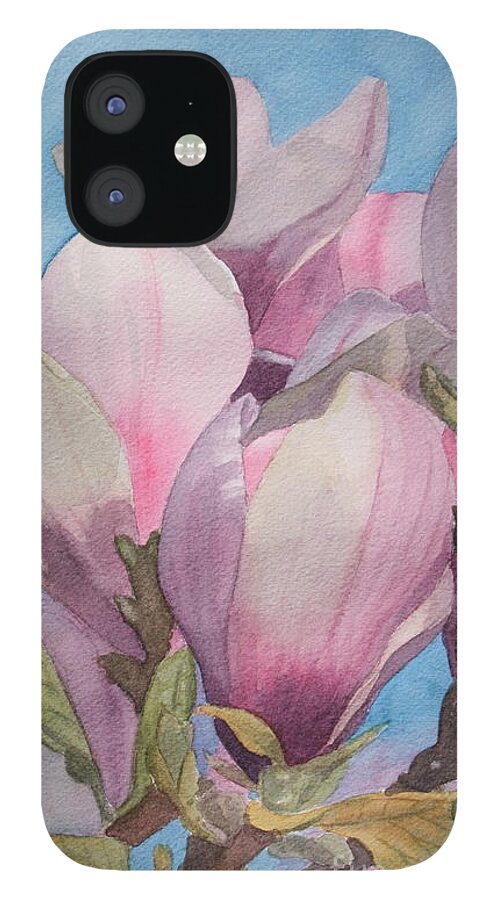 Jan Lawnikanis iPhone 12 Case featuring the painting Betty's Garden by Jan Lawnikanis