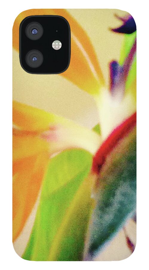 Flowers Of Aloha Birds Of Paradise Orange Flower Power iPhone 12 Case featuring the photograph Birds Bromeliads Halyconia 2 by Joalene Young
