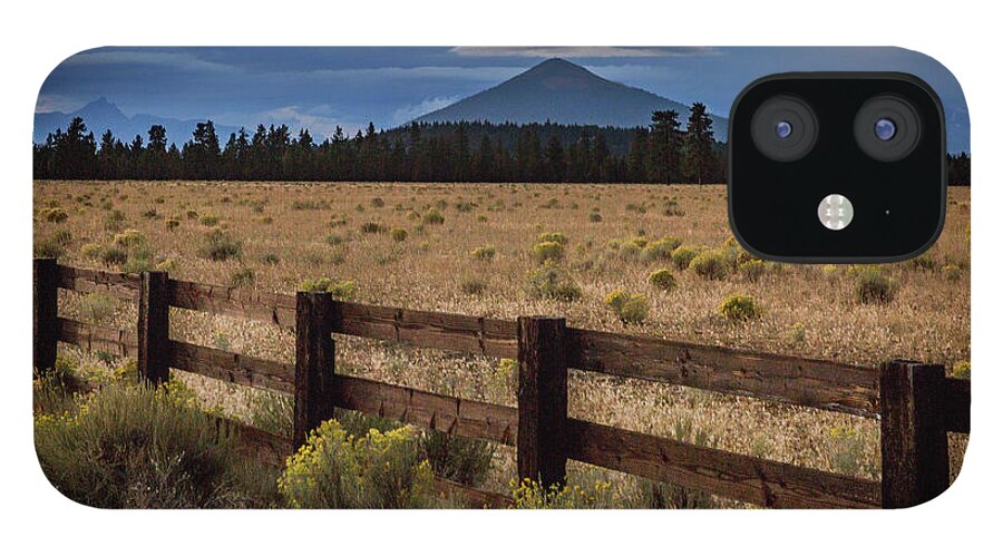 Clouds iPhone 12 Case featuring the photograph Black Butte Lenticular by Cat Connor