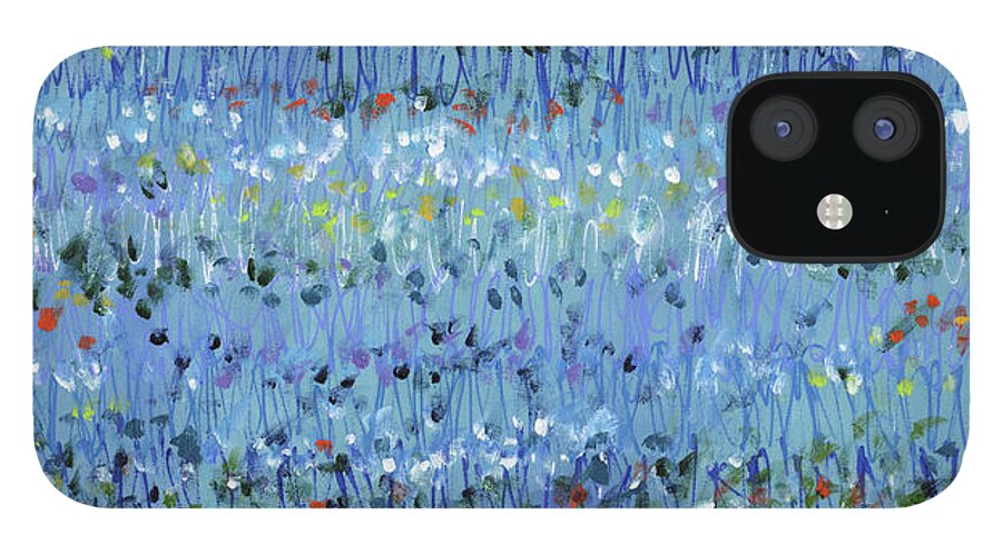 Landscape iPhone 12 Case featuring the painting Blue Mirage by Lynne Taetzsch