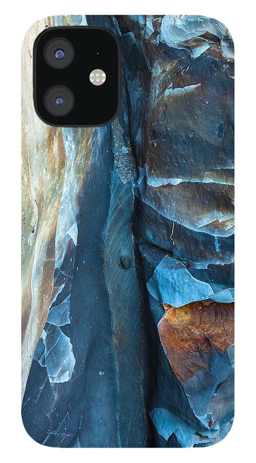 Abstract iPhone 12 Case featuring the photograph blue Pattern 2 by Jonathan Nguyen