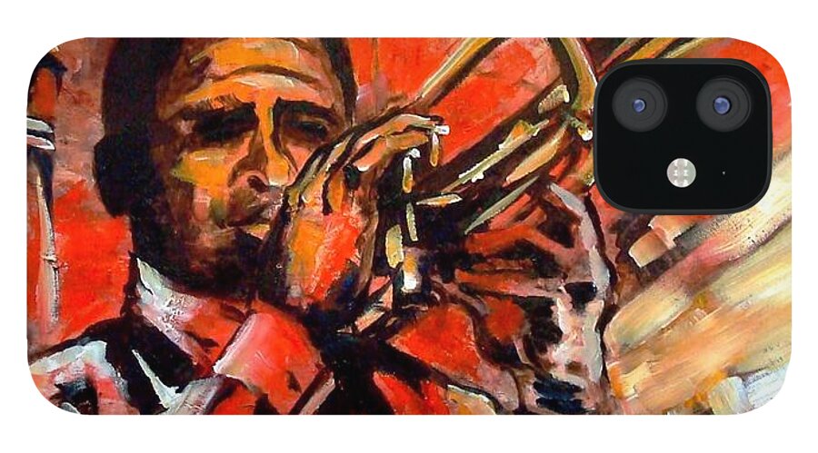 New Orleans iPhone 12 Case featuring the painting Blues on Bourbon Street by Diane Millsap