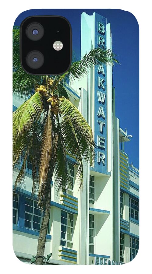 Miami Beach iPhone 12 Case featuring the photograph Breakwater Miami Beach by Suzanne Lorenz