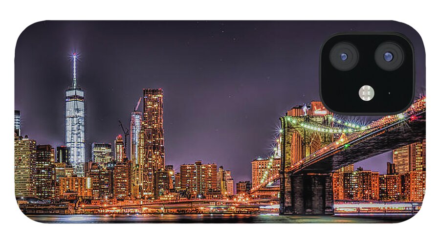 Brooklyn iPhone 12 Case featuring the photograph Brooklyn Bridge Park Nights by Theodore Jones