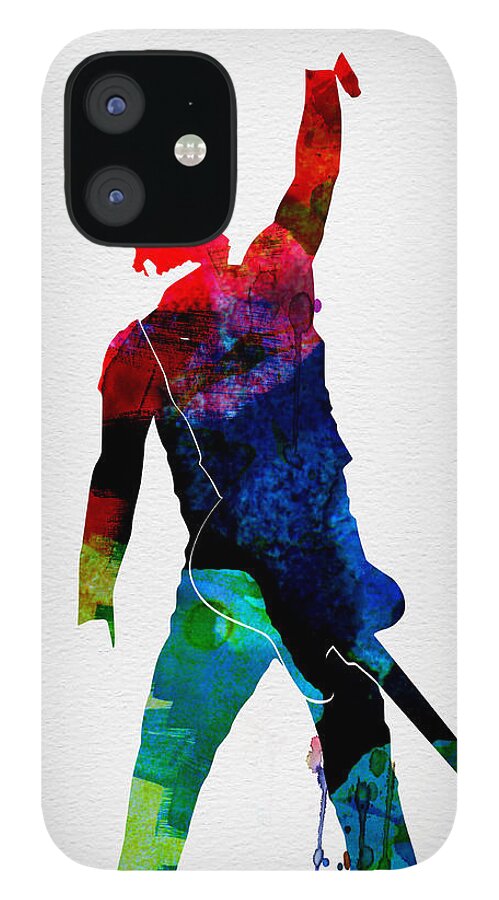 Bruce Springsteen iPhone 12 Case featuring the painting Bruce Watercolor by Naxart Studio