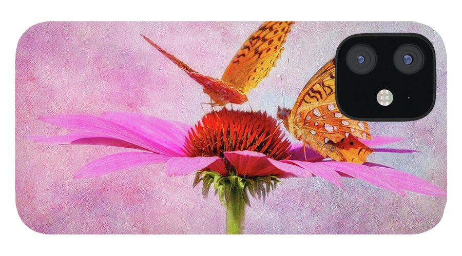 Photography iPhone 12 Case featuring the digital art Butterflies and Beauty by Terry Davis
