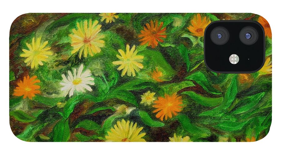 Calendula iPhone 12 Case featuring the painting Calendula by FT McKinstry