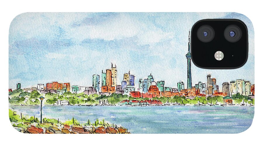 Impressionism iPhone 12 Case featuring the painting Canada 150 Ontario by Pat Katz