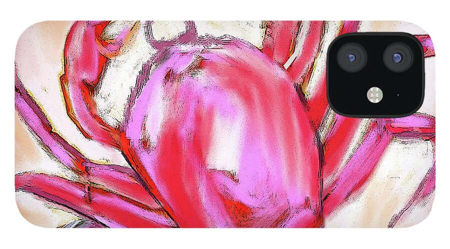 Cancer iPhone 12 Case featuring the painting Cancer the Crab by Tony Franza