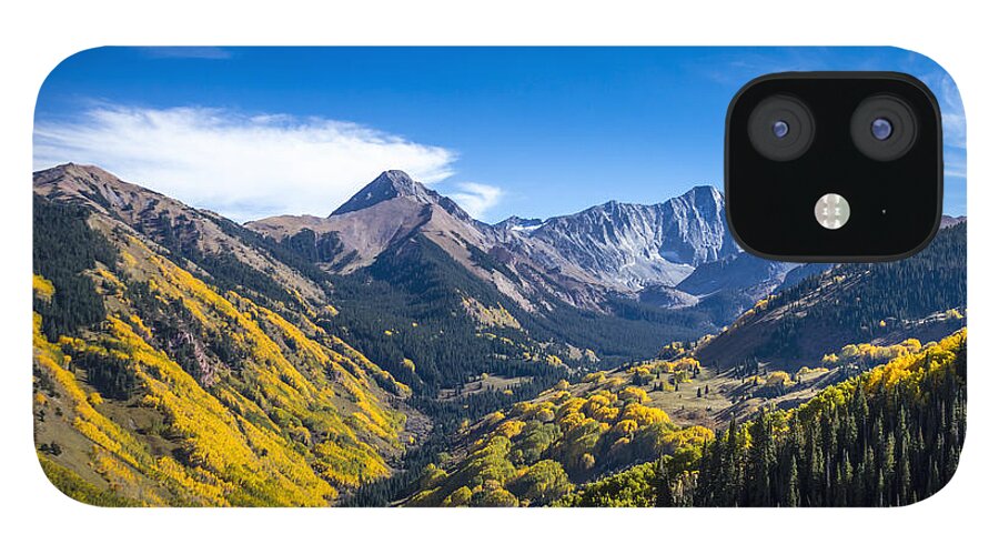 Aspen Trees iPhone 12 Case featuring the photograph Capitol Peak Valley by Teri Virbickis