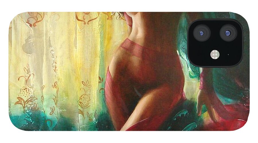 Art iPhone 12 Case featuring the painting Carmen by Sergey Ignatenko