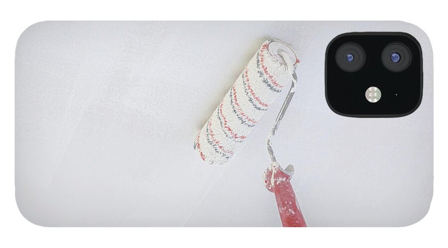 Paint iPhone 12 Case featuring the photograph Ceiling paint roller by Benny Marty