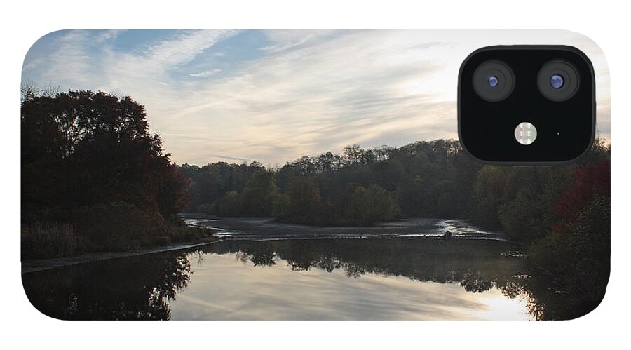 Centennial iPhone 12 Case featuring the photograph Centennial Lake Autumn - Great View from the Bridge by Ronald Reid