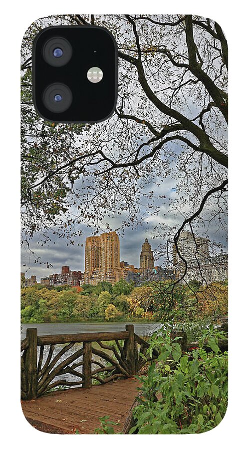 Central Park iPhone 12 Case featuring the photograph Central Park from the Brambles by Doolittle Photography and Art