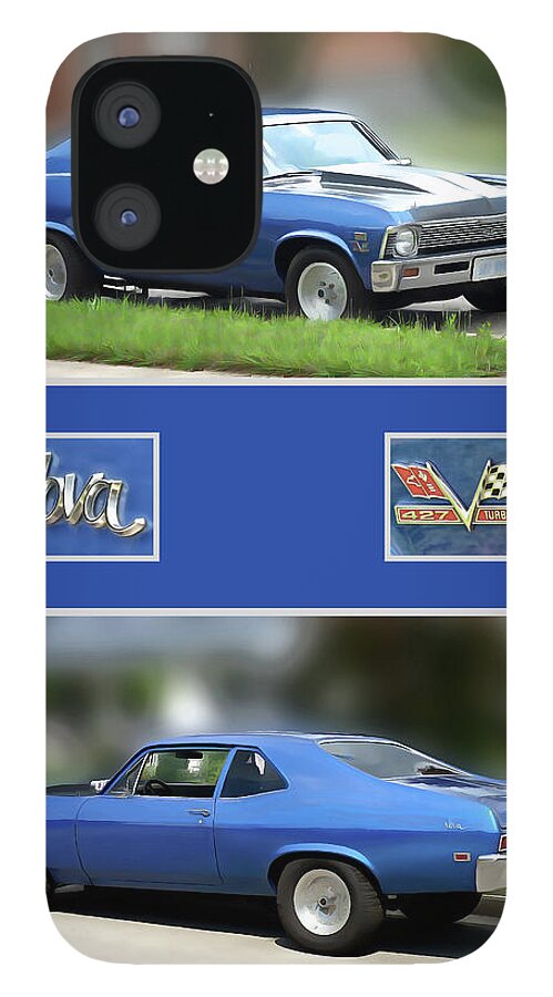 1968 Nova iPhone 12 Case featuring the photograph Chevy Nova Vertical by Leslie Montgomery