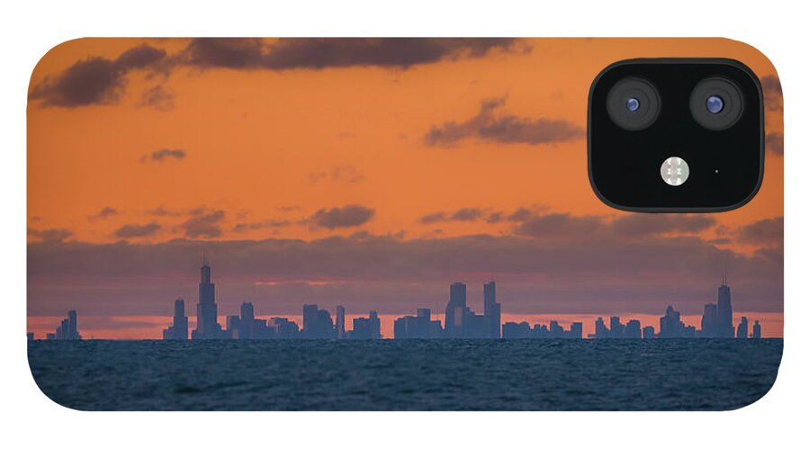 Chicago iPhone 12 Case featuring the photograph Chicago Skyline by Ron Pate