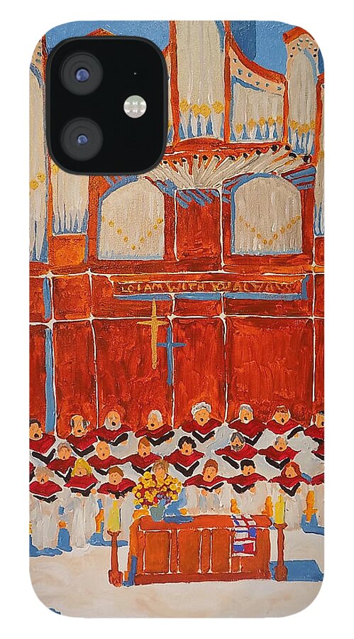 Church iPhone 12 Case featuring the painting Choir And Organ by Rodger Ellingson