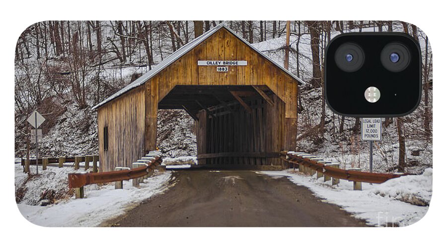 Cilley Covered Bridge iPhone 12 Case featuring the photograph Cilley Covered Bridge by Scenic Vermont Photography