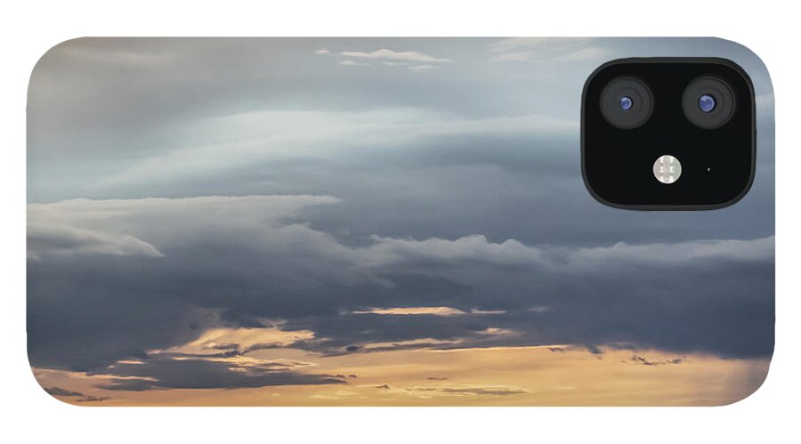 Kansas iPhone 12 Case featuring the photograph Clouds over the Bottoms by Rob Graham