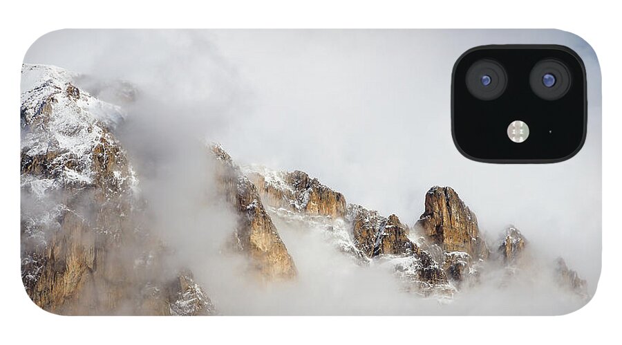 Mountain Landscape iPhone 12 Case featuring the photograph Cloudy landscape by Paul MAURICE