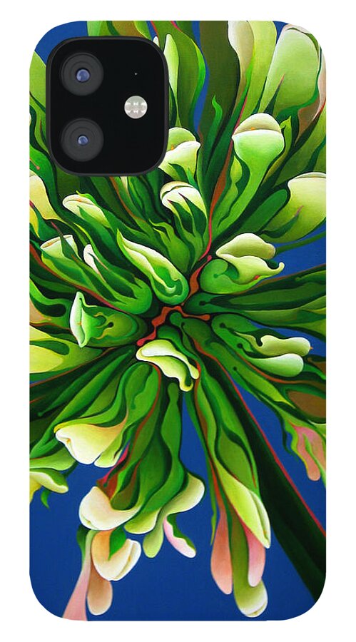 Clover iPhone 12 Case featuring the painting Clover Clarification Indoctrination by Amy Ferrari