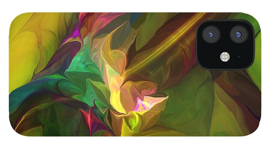 Fine Art iPhone 12 Case featuring the digital art Confluence by David Lane