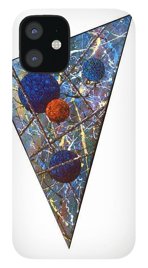 Abstract iPhone 12 Case featuring the painting Continuum 3 by Micah Guenther