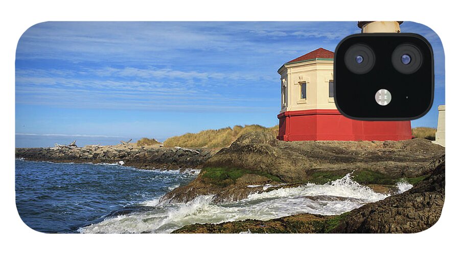 Coquille River iPhone 12 Case featuring the photograph Coquille River Lighthouse At Bandon by James Eddy
