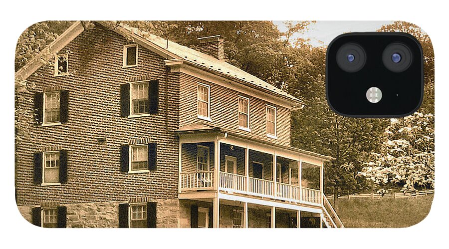 Brick iPhone 12 Case featuring the photograph Cottage Life 7 by Lin Grosvenor