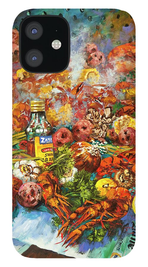 New Orleans Food iPhone 12 Case featuring the painting Crawfish Time by Dianne Parks