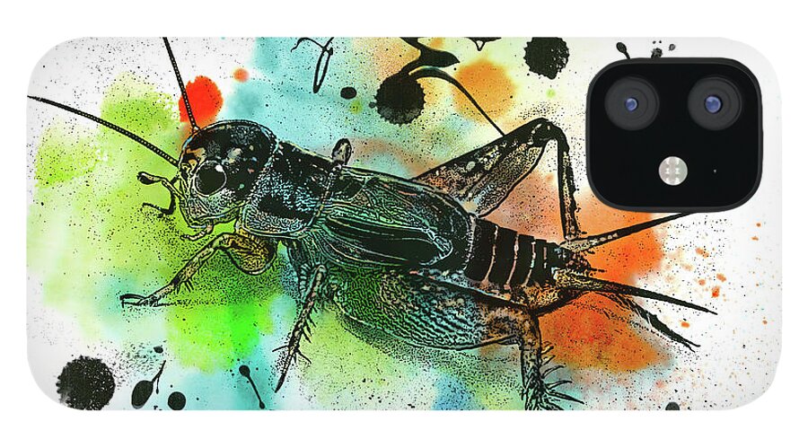 Cricket iPhone 12 Case featuring the drawing Cricket by John Dyess