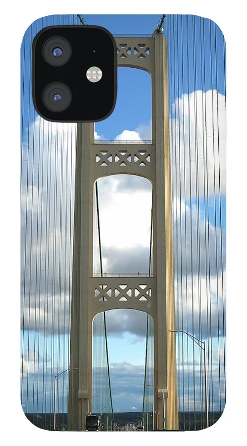 Bridge iPhone 12 Case featuring the photograph Crossing The Mighty Mac by Keith Stokes