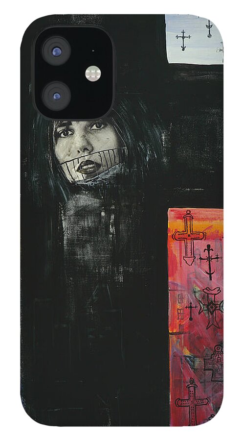 Cross iPhone 12 Case featuring the painting Crossroad by Yelena Tylkina