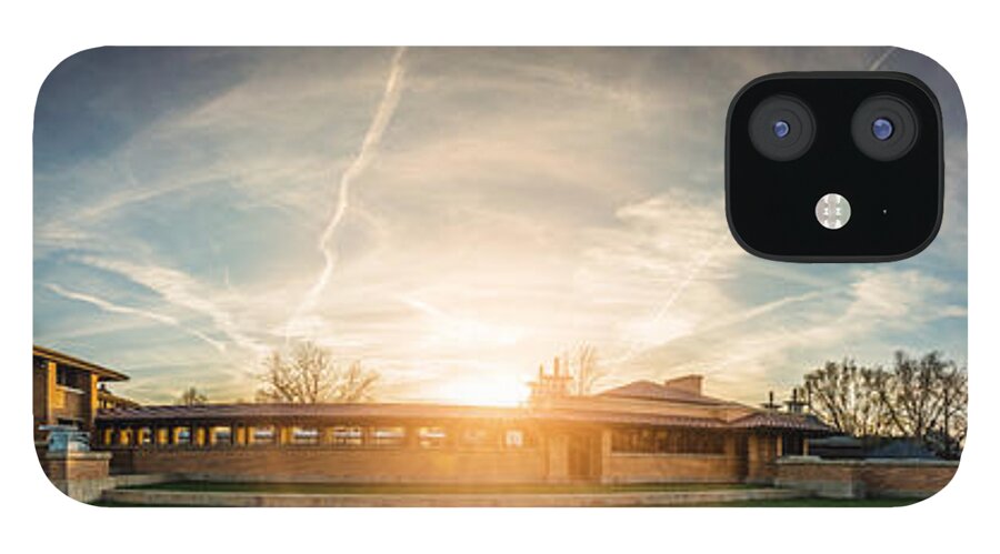 Buffalo Architecture iPhone 12 Case featuring the photograph Darwin Martin House - Spring Sunset by Chris Bordeleau