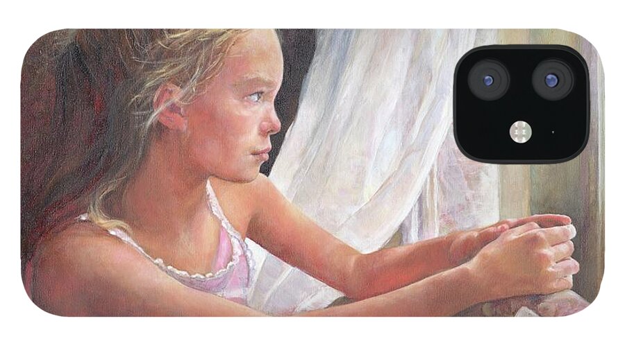 Figure iPhone 12 Case featuring the painting Day Dreams by Susan Hensel