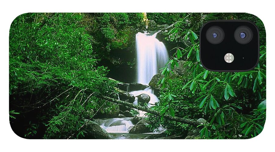 Waterfall iPhone 12 Case featuring the photograph Deep In The Smoky Mountains by Rodney Lee Williams