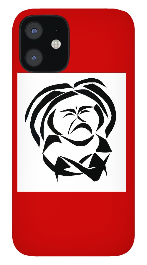 Defiant iPhone 12 Case featuring the mixed media Defiance by Delin Colon