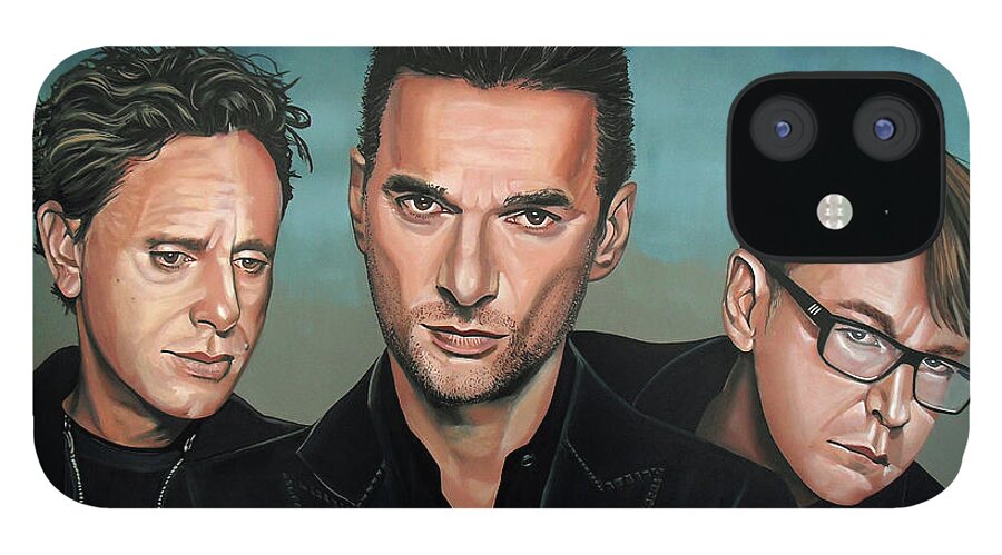 Depeche Mode iPhone 12 Case featuring the painting Depeche Mode Painting by Paul Meijering