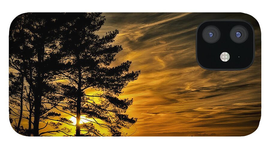 Sunset iPhone 12 Case featuring the photograph Devils Sunset by Chris Boulton