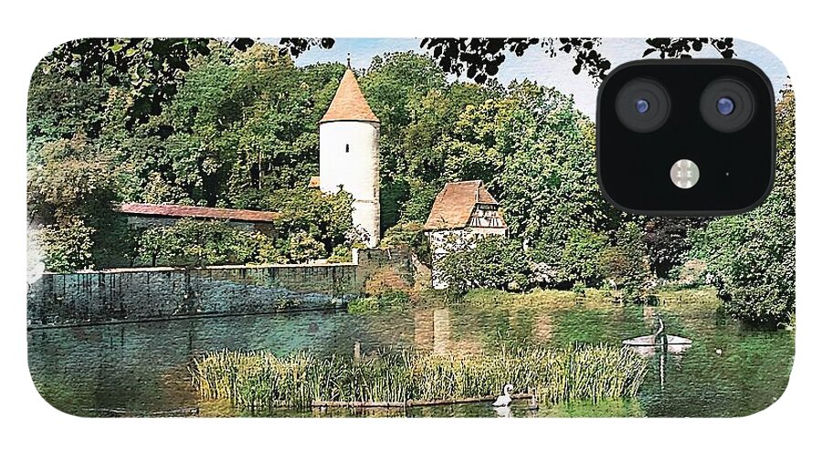 Germany iPhone 12 Case featuring the photograph Dinkelsbuhl - Rothenburg Pond by Joseph Hendrix