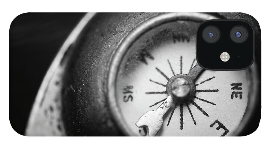 Black And White iPhone 12 Case featuring the photograph Discovering My Compass by Matthew Blum