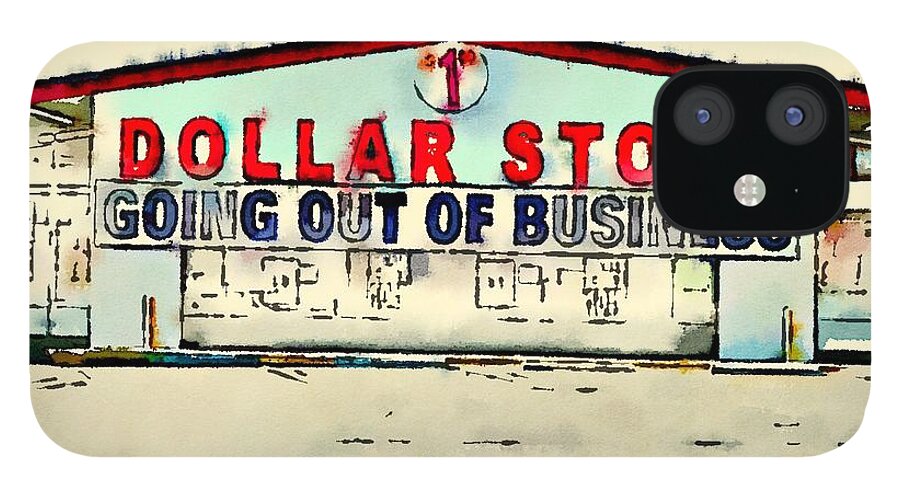 Dollar Store iPhone 12 Case featuring the digital art Dollar Store by Steve Glines