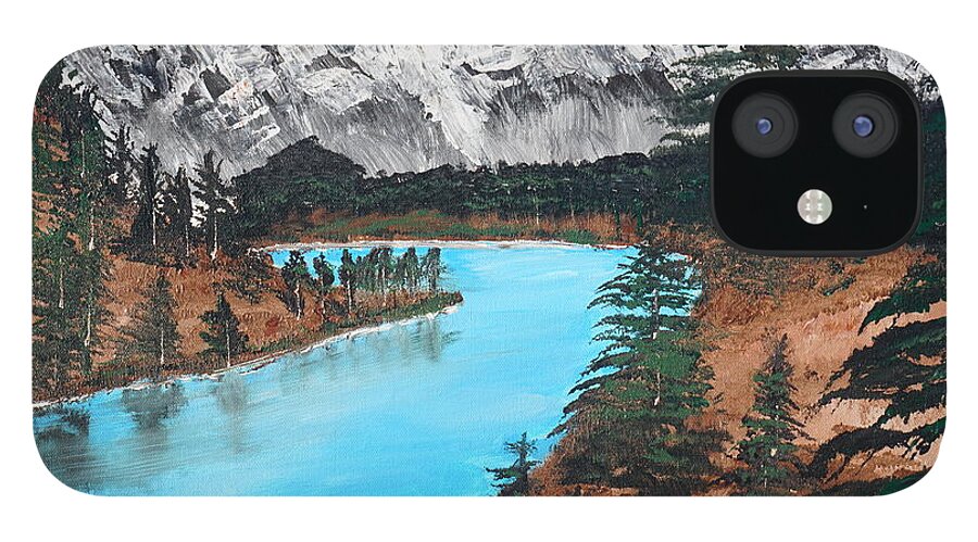 Landscape iPhone 12 Case featuring the painting Down in the Valley by Jimmy Clark