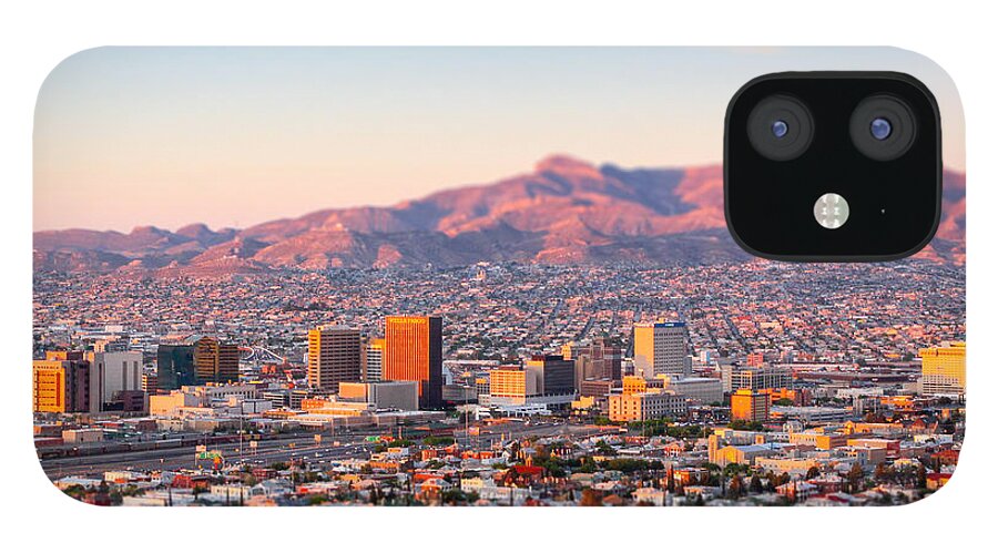 Border iPhone 12 Case featuring the photograph Downtown El Paso Sunrise by SR Green