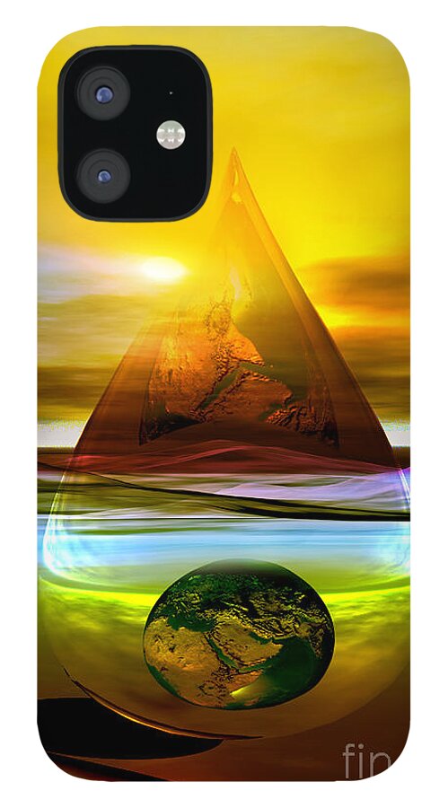 Drop Z iPhone 12 Case featuring the digital art Drop Z by Shadowlea Is