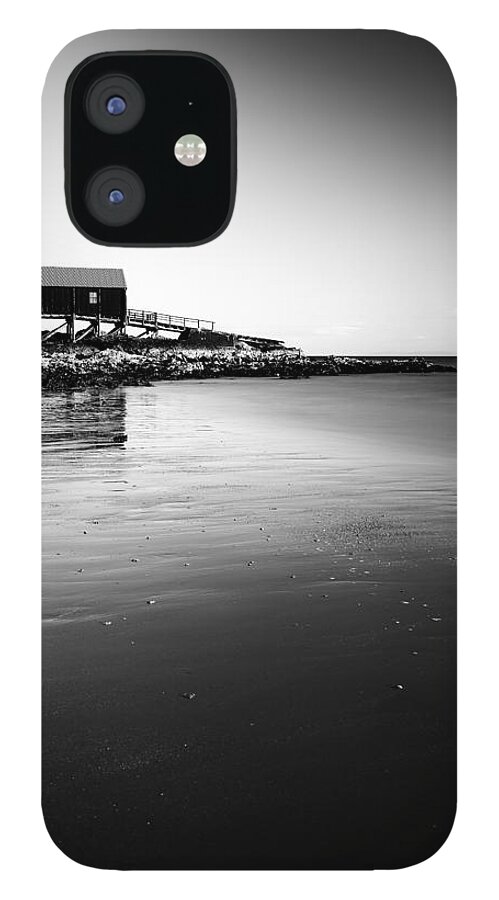 Dunaverty Bay iPhone 12 Case featuring the photograph Dunaverty Boathouse by Grant Glendinning
