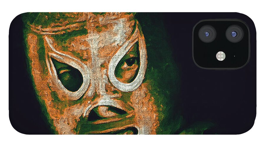 El Santo iPhone 12 Case featuring the photograph El Santo The Masked Wrestler 20130218 by Wingsdomain Art and Photography