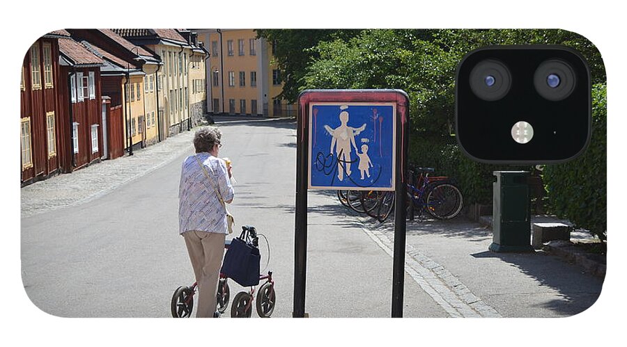 Stockholm iPhone 12 Case featuring the photograph Elderly Woman in Stockholm by Erik Burg