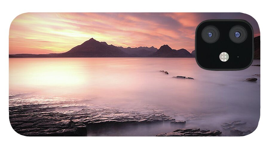 Elgol iPhone 12 Case featuring the photograph Elgol Sunset by Maria Gaellman