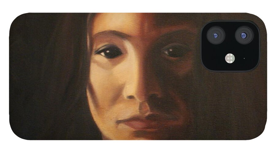 Woman In The Dark iPhone 12 Case featuring the painting Endure by Toni Berry